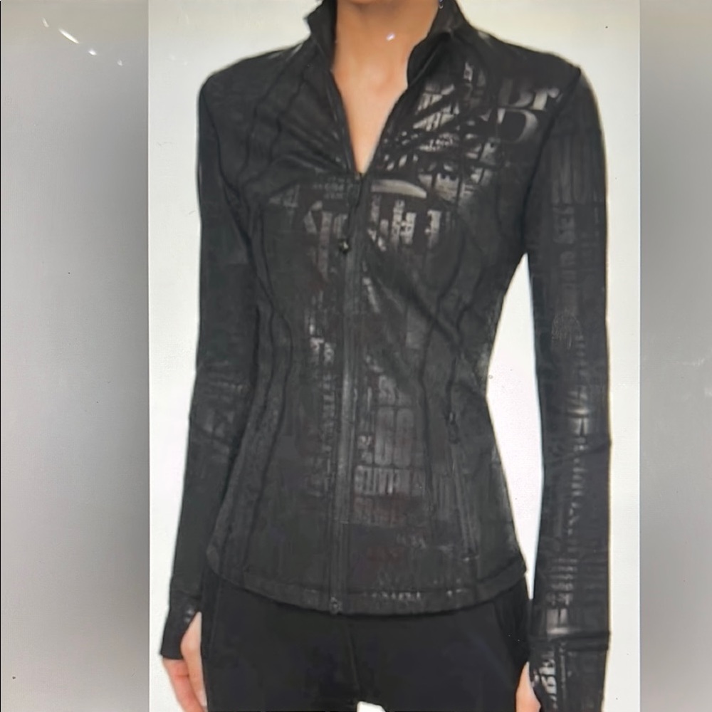 🔥Lululemon Women’s Define Jacket Manifesto 20YR spark foil Shine Black Ltd Ed 🔥🔥
